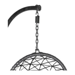 Hangstoel Mallorca met standaard - zwart - 125x83x67 cm