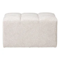 Hocker chenille - beige - 38x66x38 cm
