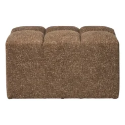 Hocker chenille - bruin - 38x66x38 cm