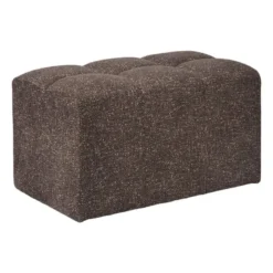 Hocker chenille - donkerbruin -38x66x38 cm