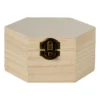 Houten kistje zeshoek - 5x6.5x10 cm