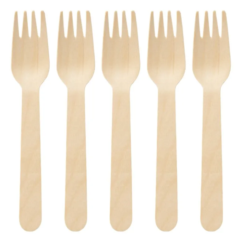 Houten vorken - set van 20
