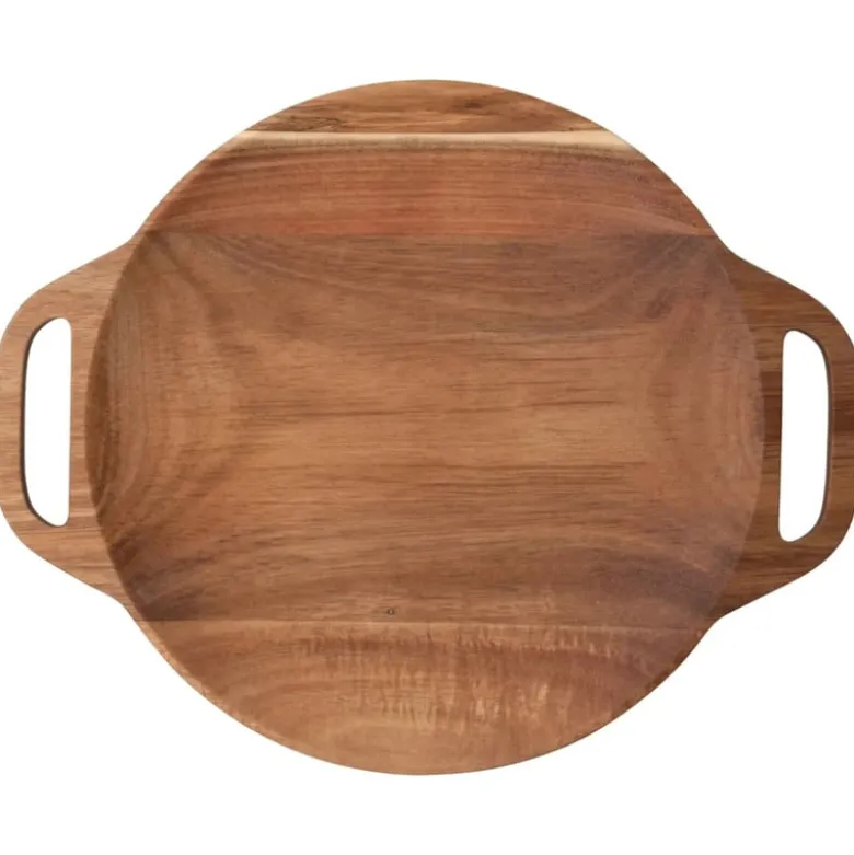 Hugo Kennis borrelplank groot - bruin - ø26 cm