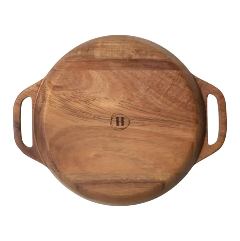 Hugo Kennis borrelplank klein - bruin - ø18 cm