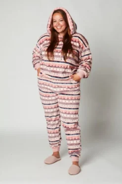 Huispak kerst - roze - maat S/M