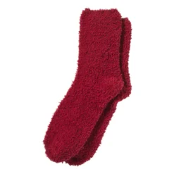Huissok fluffy - rood - one size