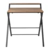 Inklapbaar bureau Leon - bruin/zwart - 84.5x81.5x70 cm