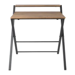 Inklapbaar bureau Leon - bruin/zwart - 84.5x81.5x70 cm