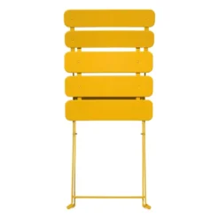 Inklapbare bistrostoel Kos - geel - 84x48x42 cm