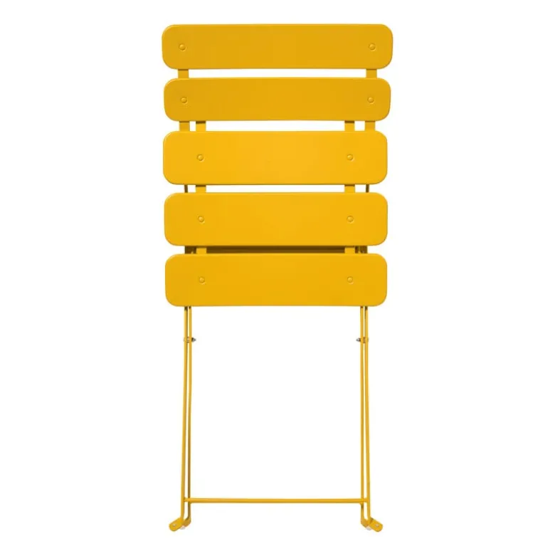 Inklapbare bistrostoel Kos - geel - 84x48x42 cm