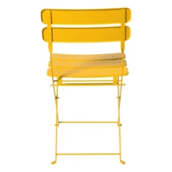 Inklapbare bistrostoel Kos - geel - 84x48x42 cm