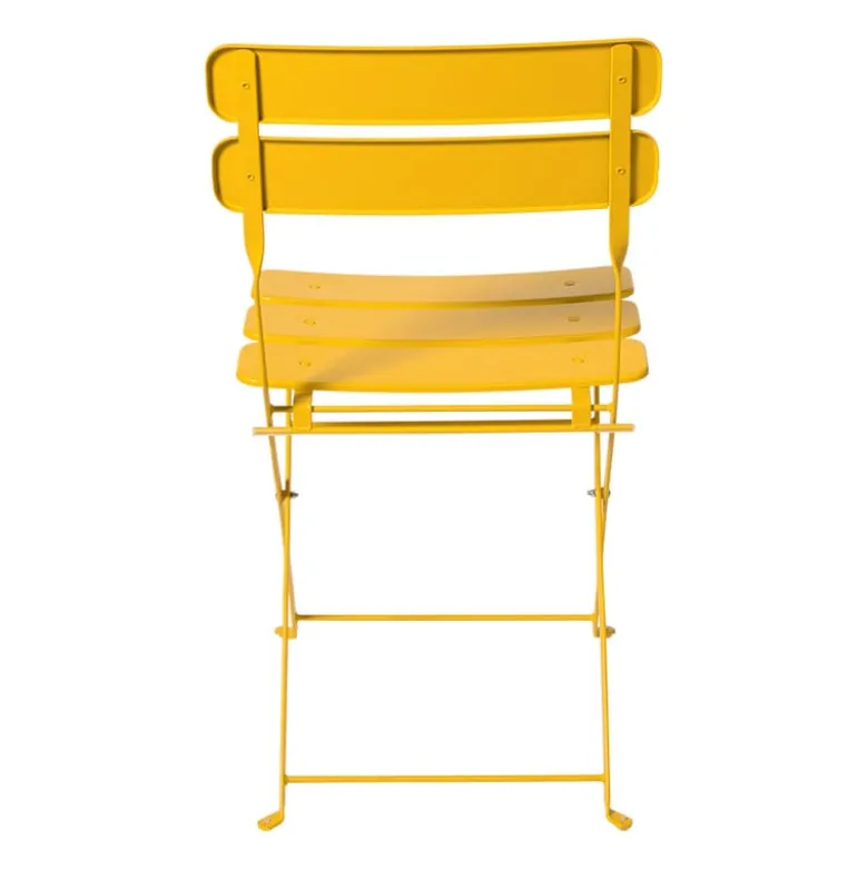 Inklapbare bistrostoel Kos - geel - 84x48x42 cm