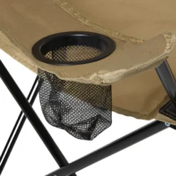 Inklapbare campingstoel - beige - 80x75x50 cm
