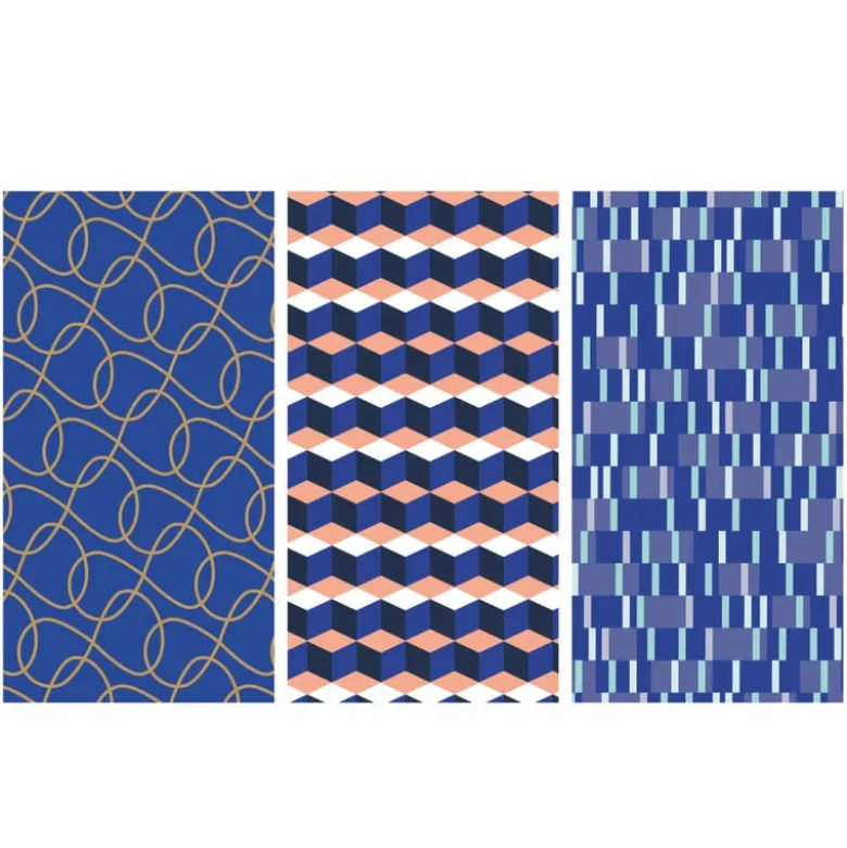 Inpakpapier blauw - diverse varianten - 70x300 cm