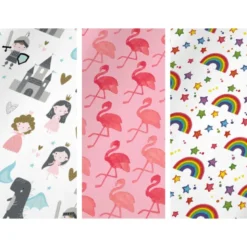 Inpakpapier flamingo/regenboog - diverse varianten - 70x200 cm