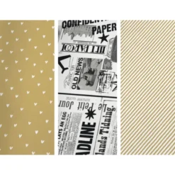 Inpakpapier kraft met print - diverse varianten - 70x200 cm