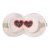 2-in-1 reiskussen teckel met oogmasker - beige