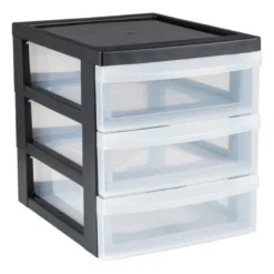 Iris ladesysteem A5 - 3 lades - zwart - 26x22x19 cm