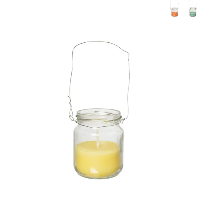 Kaars glas klein - diverse varianten - 6.8x8.7 cm