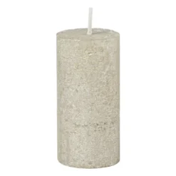 Kaars rustiek - champagne - ø5x10 cm