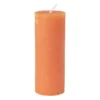 Kaars rustiek - oranje - ø7x18 cm