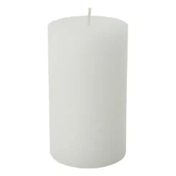 Kaars rustiek - wit - 7x12 cm