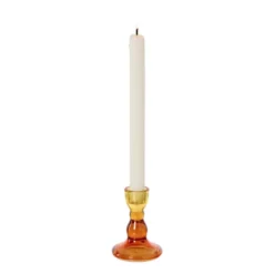 Kandelaar duo - rood/geel - ø6.5x8.8 cm