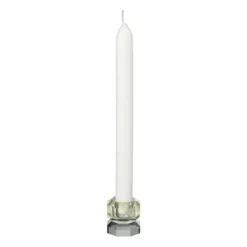 Kandelaar kristal 2-laags - geel/grijs - 4x4x4 cm