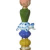 Kandelaar schildpad - multikleur - ø9x22.5 cm
