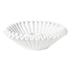 Kandelaar wave - wit - ø13.5x4 cm
