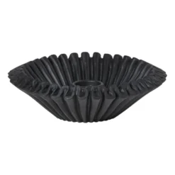 Kandelaar wave - zwart - ø13.5x4 cm