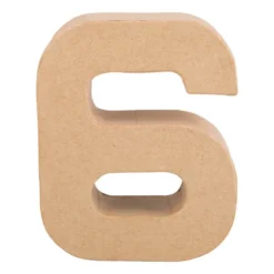 Kartonnen cijfer 6