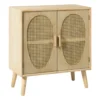 Kast Flores met ovalen vlakken - bruin - 78x70x37.5 cm