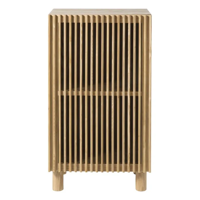 Kast Japandi met deur - bruin - 80x45x33 cm