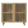 Kast Japandi met 2 deuren - bruin - 80x72x33 cm