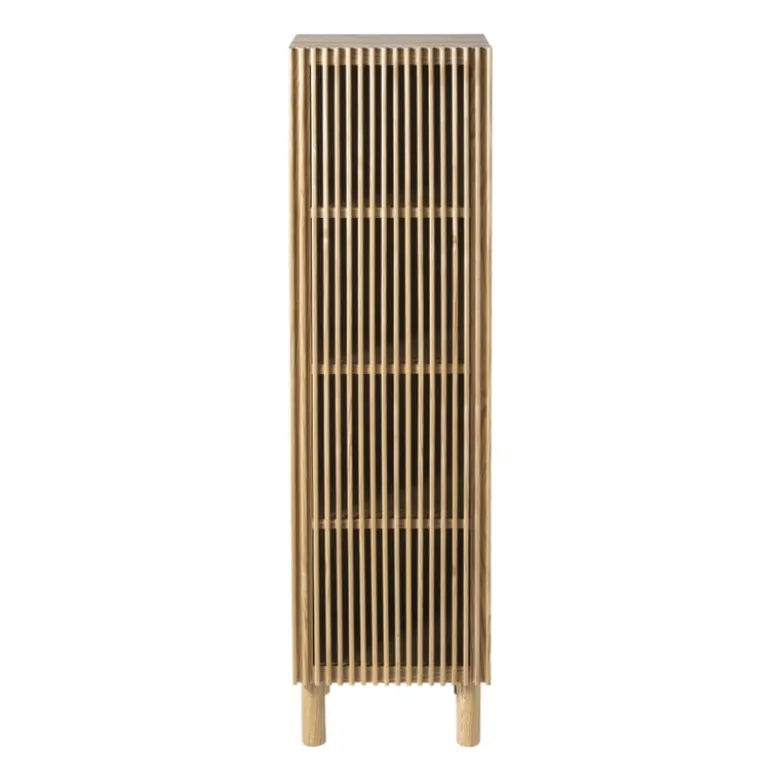 Kast Japandi smal - bruin - 145x40x33 cm