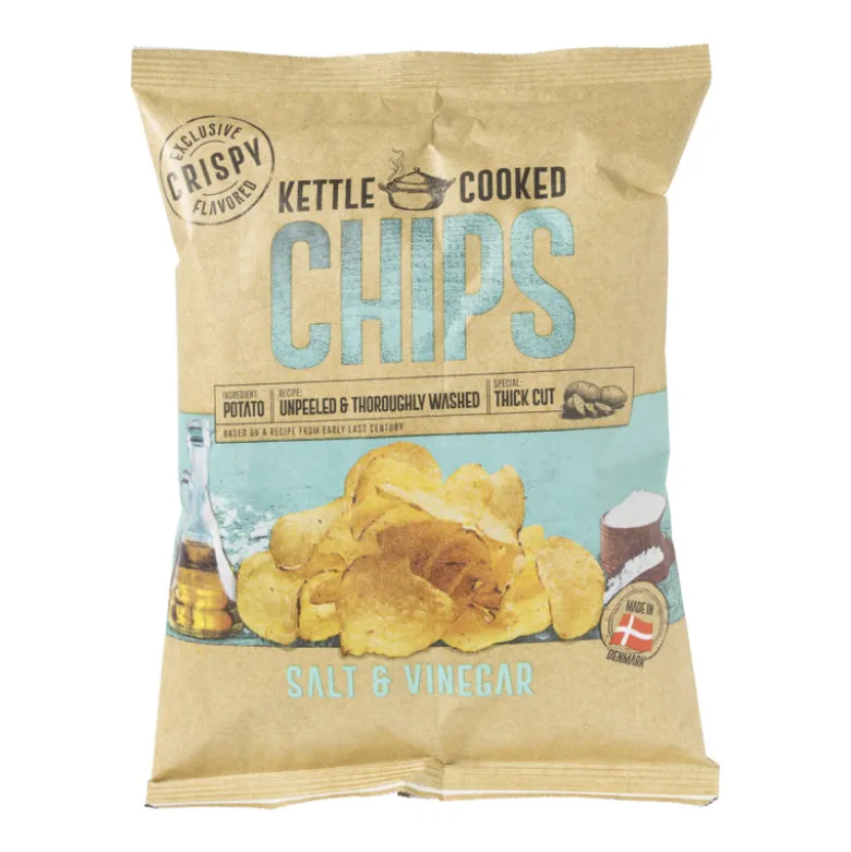 Kettle Cooked Chips - Salt & Vinegar - 150 gram
