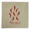 Keukendoek pepers - rood/groen - 50x50 cm