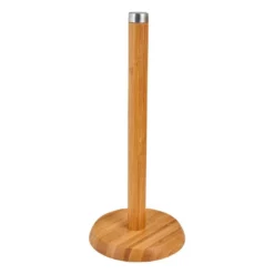 Keukenrolhouder bamboe - ⌀14x33 cm
