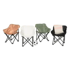 Kids campingstoel compact - zwart - 50x50x40 cm