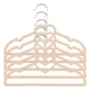 Kinder kledinghanger hart - vilt - beige - set van 5