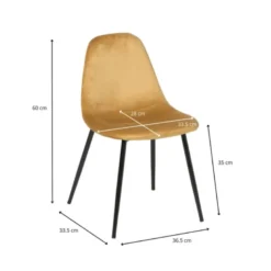 Kinderstoel Ivy - geel - 60x36.5x33.5 cm