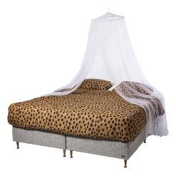 Klamboe met ring - 2-persoons - wit - ⌀60x230x1000 cm