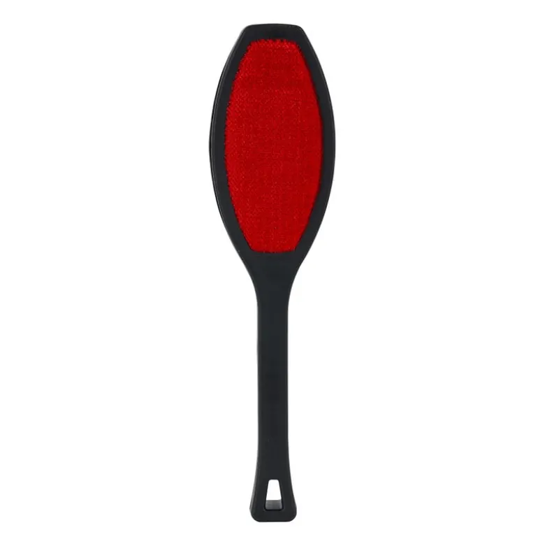 Kledingborstel - zwart/rood - 26x6x2 cm