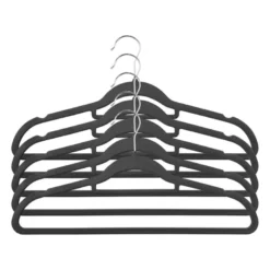 Kledinghanger vilt - zwart - set van 5