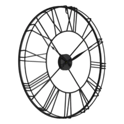 Klok Boston zwart - ø57 cm
