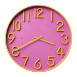 Klok pop-art - roze/oranje - ø30 cm