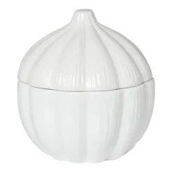 Knoflook pot - wit - ø15.2x15.8 cm
