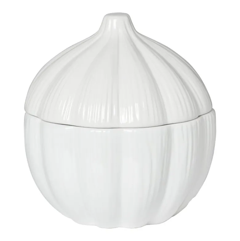 Knoflook pot - wit - ø15.2x15.8 cm