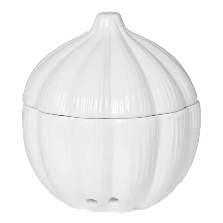 Knoflook pot - wit - ø15.2x15.8 cm